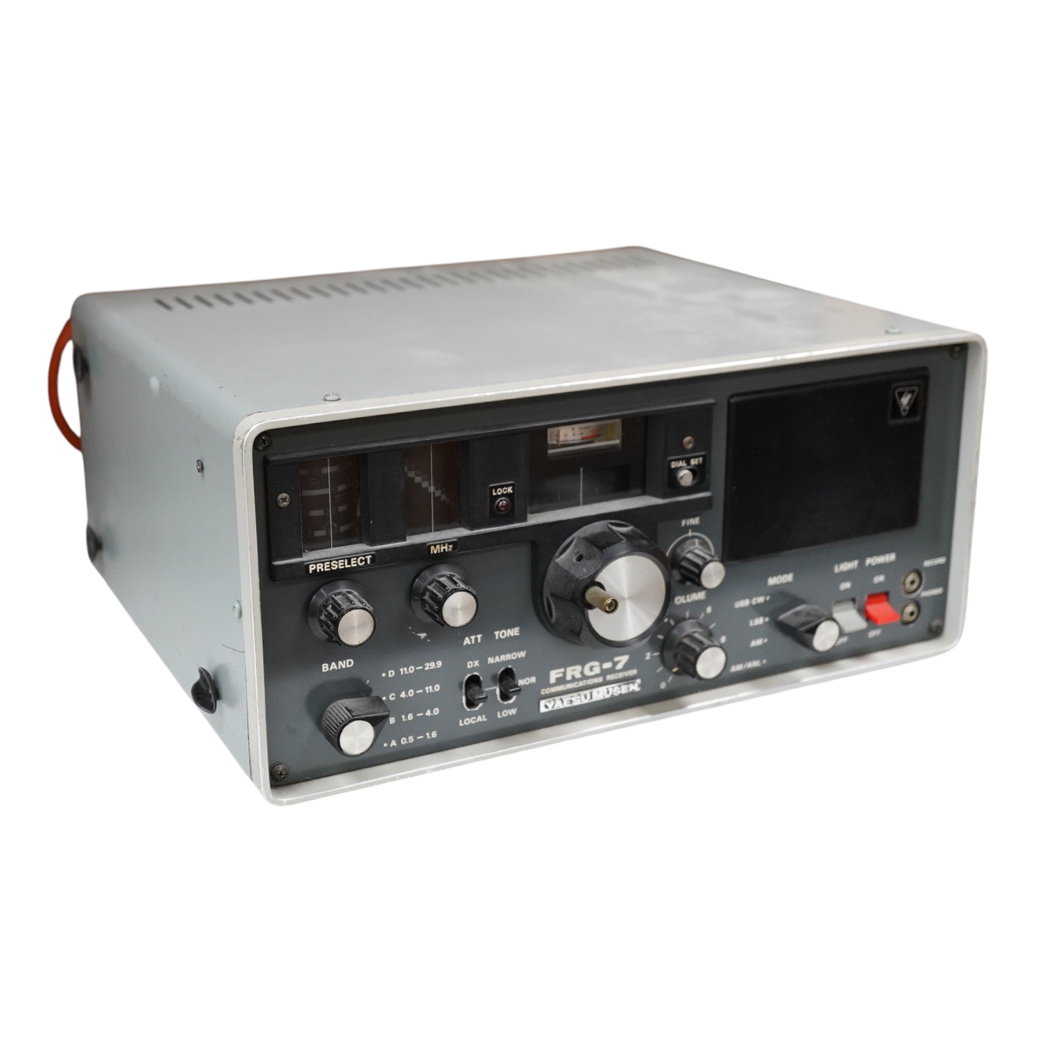 A 1970s/80s Yaesu Musen FRG-7 HF short wave Communications Receiver, serial number 6M 081452